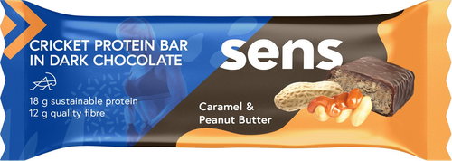 SENS Dark Chocolate Cricket Protein 60g, caramel & peanut butter - Protein Bar - Main image