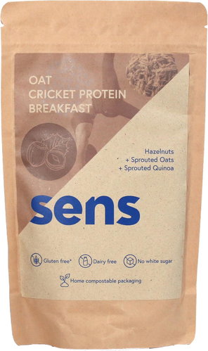 SENS Proteinová snídaně z klíčeného ovsa s cvrččí moukou 400 g, Lískové ořechy  - Protein Puree - Main image