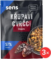 SENS Křupaví & pražení cvrčci - Chipotle 3 x 16 g - Zdravé chipsy