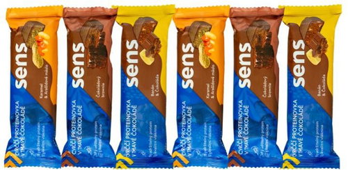 SENS Dark chocolate protein tasting pack 3 × 2 pcs - 6 × 60 g - Gift Set - Main image