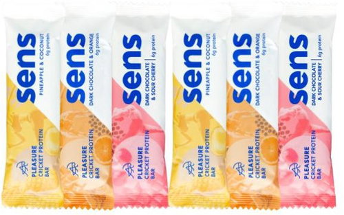 SENS Pleasure Protein tasting pack of cricket protein bars 3 × 2 pcs - 6 × 40 g - Gift Set - Main image