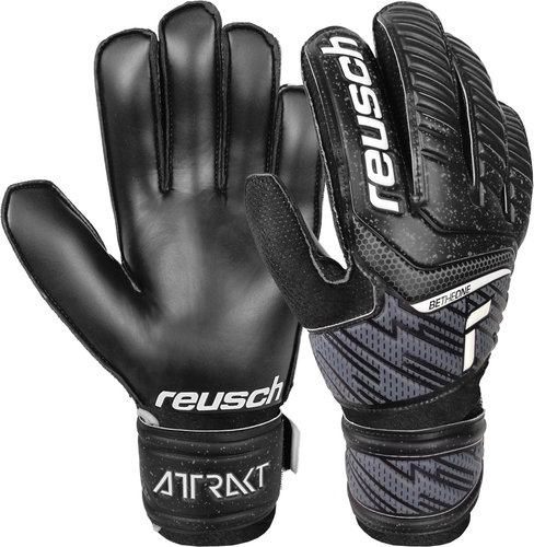 Reusch Attrakt Solid černá/bílá UK 5 - Brankářské rukavice - Main image