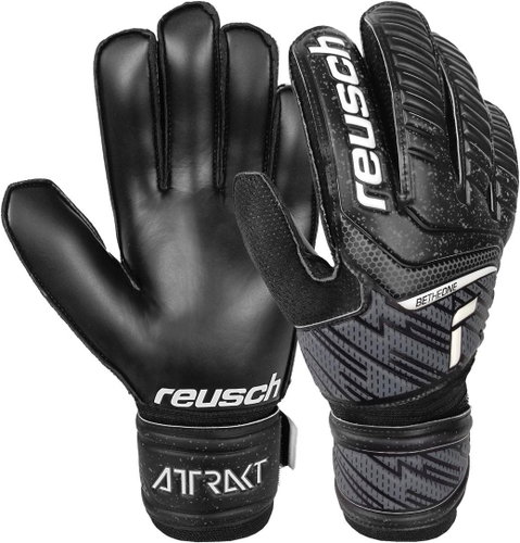 Reusch Attrakt Solid černá/bílá UK 8 - Brankářské rukavice - Main image