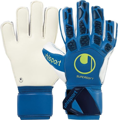 Uhlsport HYPERACT Supersoft blue UK 7 - Goalkeeper Gloves - Main image