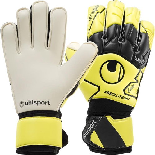 Uhlsport Absolutgrip Flex Frame Carbon Black/Yellow UK 10 - Goalkeeper Gloves - Main image