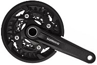 Shimano DEORE FC-MT500 Integrated Crankset, 3x10-Speed, 175 mm 40x30x22T, without BB Cups, with Cove - Bike Crank