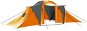 Camping tent for 9 persons grey-orange - Tent