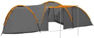 Camping tent igloo 650 x 240 x 190 cm 8 persons grey and orange - Tent