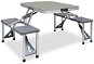 Folding camping table with 4 seats steel aluminium - Camping Table