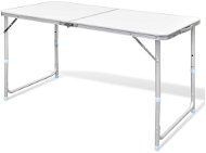 Skladací kempingový stôl s nastaviteľnou výškou, hliníkový 120 × 60 cm - Kempingový stôl