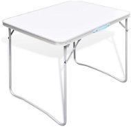 Skladací kempingový stôl s kovovým rámom 80 × 60 cm - Kempingový stôl