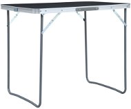 Skladací kempingový stôl s kovovým rámom 80 × 60 cm - Kempingový stôl