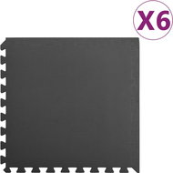 SHUMEE Floor mats 6 pcs 2,16 m2 EVA foam black - Damping Pad