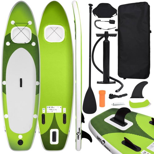 SHUMEE Inflatable SUP paddleboard and accessories 360 × 81 × 10 cm, green - Paddleboard - Main image