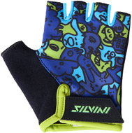 Silvini Dětské cyklistické rukavice CA2425 Locri blue-neon 5-6 - Cycling Gloves