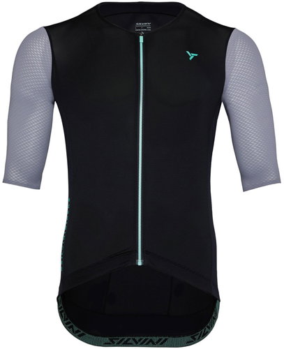 Silvini men' s jersey MD2624 Auronzo black-ocean L - Cycling Jersey - Main image