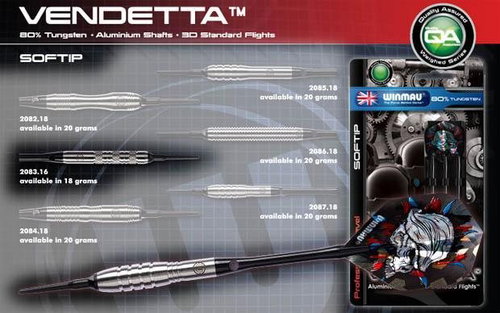 Darts Winmau soft Vendetta 18g, 80% tungsten - Darts - Main image