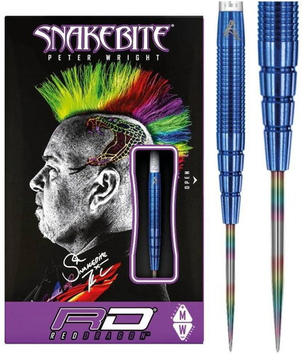 Reddragon Darts steel Peter Wright Snakebite 24g PL15 Blue, 90% tungsten - Darts - Main image