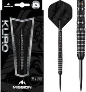 Darts Mission steel Kuro M3 22g, black, 95% tungsten - Darts