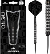 Darts Mission steel Nero M2 22g, black, 90% tungsten - Darts