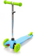 Three-wheeled scooter MTR MINI SCOOTER with lighted wheels, BLUE/GREEN - Children's Scooter