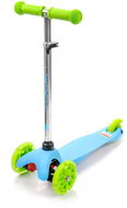 Three-wheeled scooter MTR MINI SCOOTER with lighted wheels, BLUE/GREEN - Children's Scooter