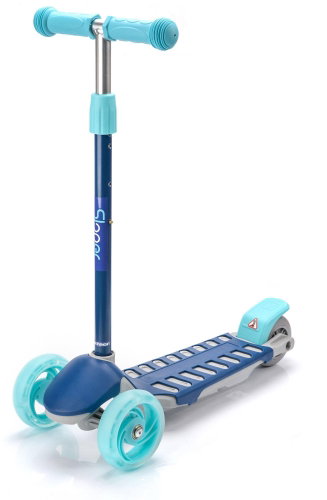 MTR Sloper three-wheeled scooter with LED wheels, blue - Children's Scooter - Main image