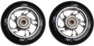 Spare wheels for freestyle scooter - 100 mm aluminium, silver, 2 pcs - Scooter Wheels