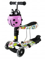 Baby scooter 2in1 BERUŠKA with LED wheels, Flowers - Children's Scooter