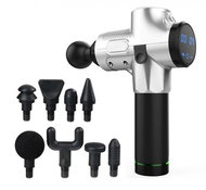 Massage relaxation gun with LCD display with case, silver - Massage Gun
