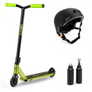 Skitt Freestyle set Icon, Light Green s přilbou a pegy - Freestyle Scooter