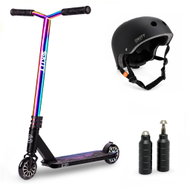 Skitt Freestyle set Icon, Rainbow s přilbou a pegy - Freestyle Scooter
