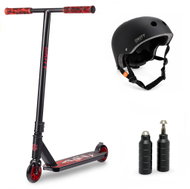 Skitt Freestyle set Anarchy, Red s přilbou a pegy - Freestyle Scooter