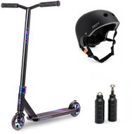 Skitt Freestyle set Impact, Black rainbow s přilbou a pegy - Freestyle Scooter