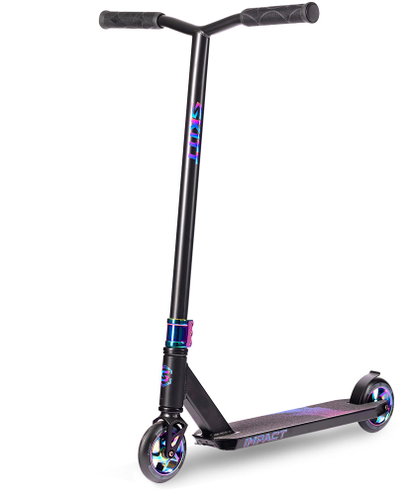 Skitt Impact Black Rainbow Main image Skitt Impact Black Rainbow - Freestyle Scooter - Main image