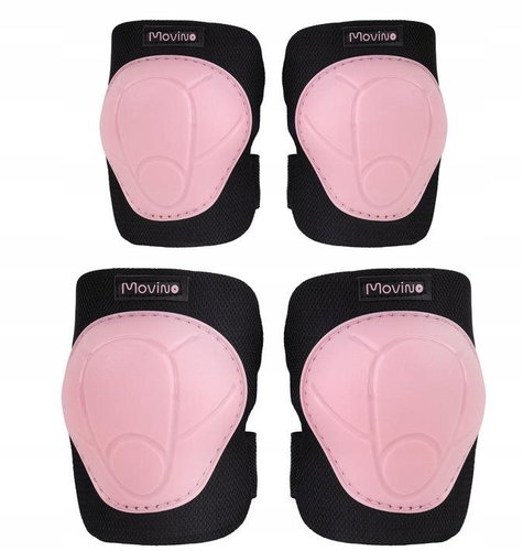 Set of MOVINO Cariboo® elbow and knee pads, pink, size 4.5 mm. S - Protectors - Main image