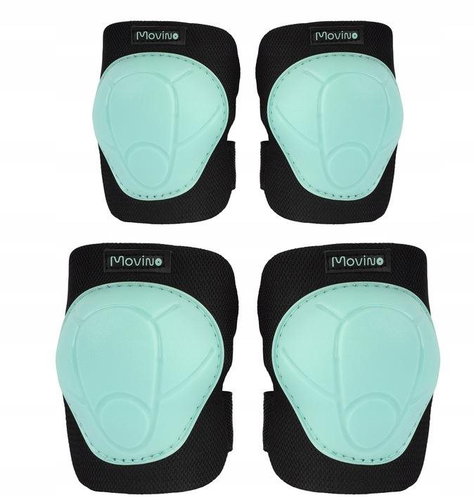 Set of MOVINO Cariboo® elbow and knee pads, mint, size 4.5 mm. S - Protectors - Main image