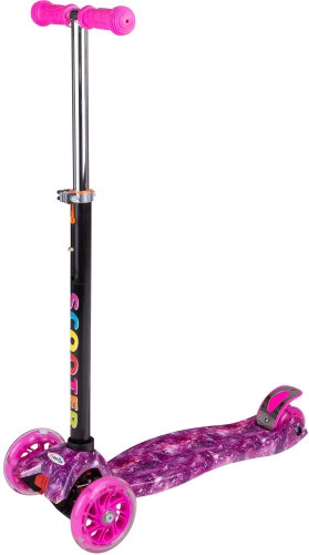 Three-wheeled scooter MAXI SCOOTER with glowing wheels, GALACTICA - Children's Scooter - Main image