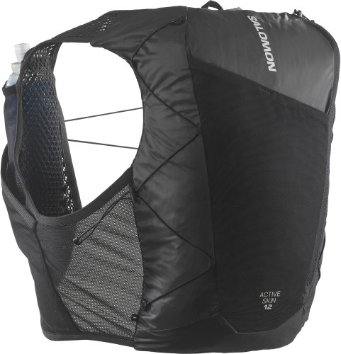 Salomon Active Skin 12 Set M, Black/Metal - Sports Backpack - Main image