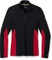 Smartwool M Merino Sport Long Sleeve 1/4 Zip Black-Rythmic Red - Póló