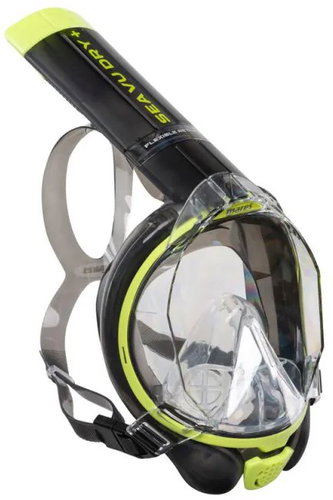 Mares Full face mask SEA VU + black lime L/XL - Snorkel Mask - Main image