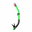 Deep dry snorkel, green/black