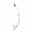 Deep dry snorkel, white/transp.