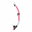 Deep dry snorkel, dark pink/transp.