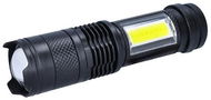 Solight LED nabíjecí kapesní svítilna se zoomem, černá - LED svítilna
