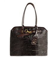 Solier Arla handbag in patent leather, brown - Handbag