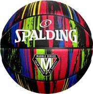 SPALDING MARBLE SERIES BLACK RAINBOW SZ7 RUBBER BASKETBALL - Kosárlabda