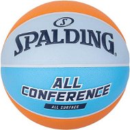 SPALDING ALL CONFERENCE ORANGE BLUE SZ7 RUBBER BASKETBALL - Basketbalová lopta