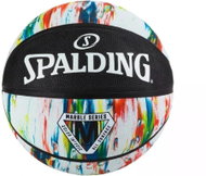 Spalding Marble Series Black White Rainbow Rubber, vel. 7 - Basketball