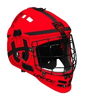 Unihoc maska Shield neon red/black - Florbalová maska